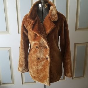 Wild Fable Gold Plush Teddy Coat Size S